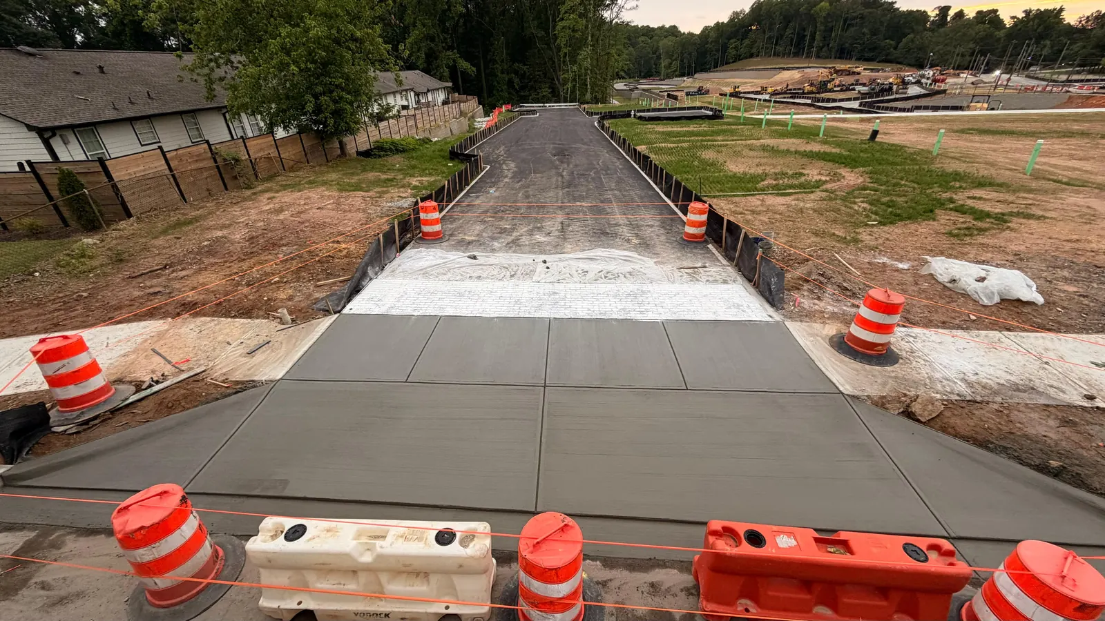 Concrete driveway construction project in Lawrenceville GA